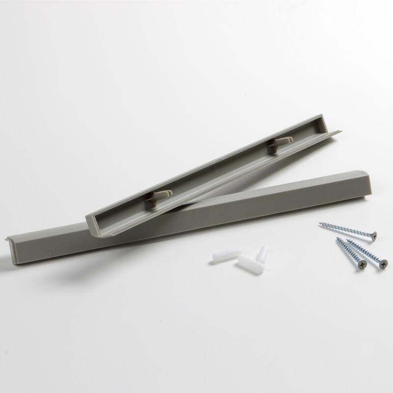 13 Piece Slatwall Panel, Cabinet, Bin and Jumbo Workstation Storage Set- Silver Slat Wall/White Cabinet