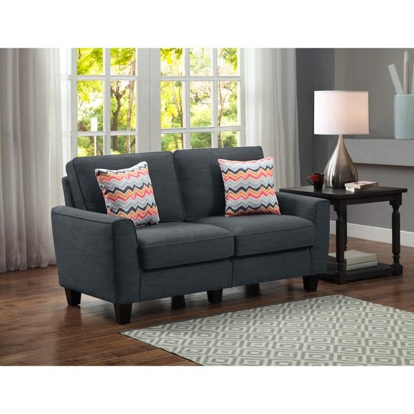 Serta Rta Vivienne Collection Alsina Charcoal 61 Inch Loveseat Overstock 10904252