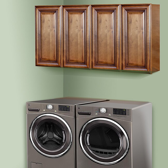 Shop Sedona Chestnut 60 Inch Laundry Room Cabinet Set On Sale Overstock 10904297