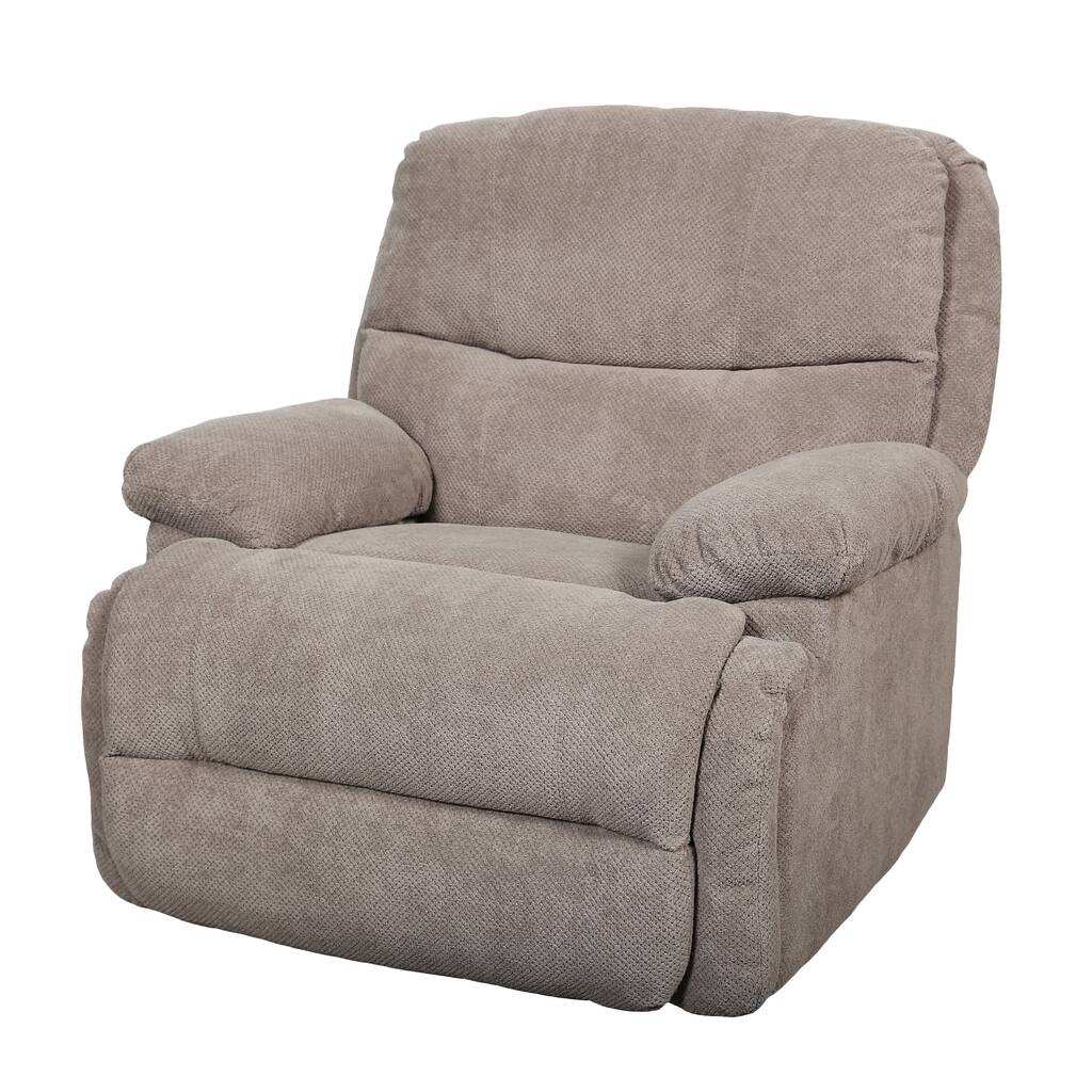 Porter Glacier Beige Microfiber Swivel Recliner