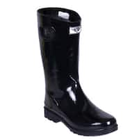 Women's Aerosoles Rain Date Rain Boot Black Rubber - Free