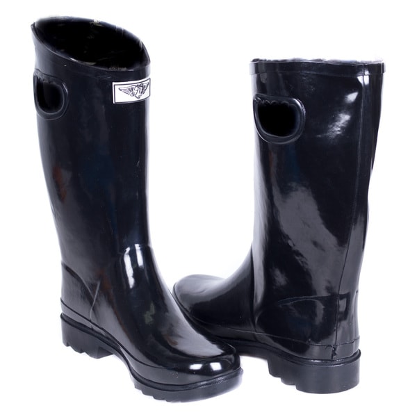 women's rain boots with fur inside