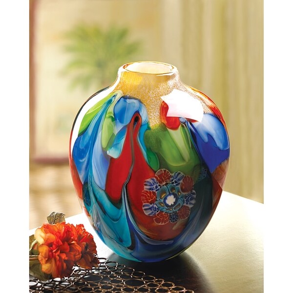 Shop Galaxy Colortide Art Glass Vase On Sale Free Shipping Today 10904487