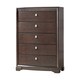 Marquette Brown Curved Rubberwood 5-drawer Chest by iNSPIRE Q Classic ...