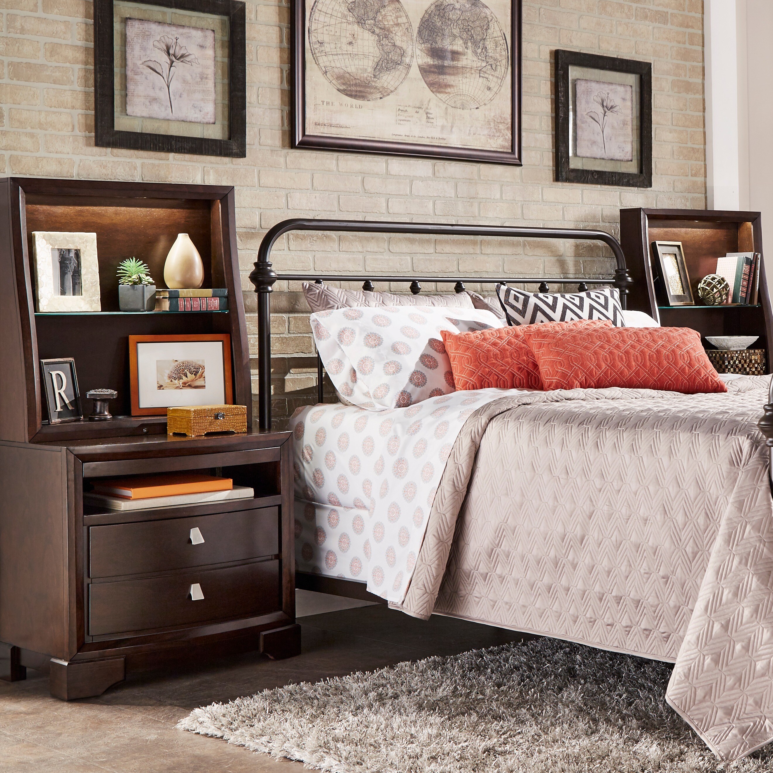 lighted nightstand
