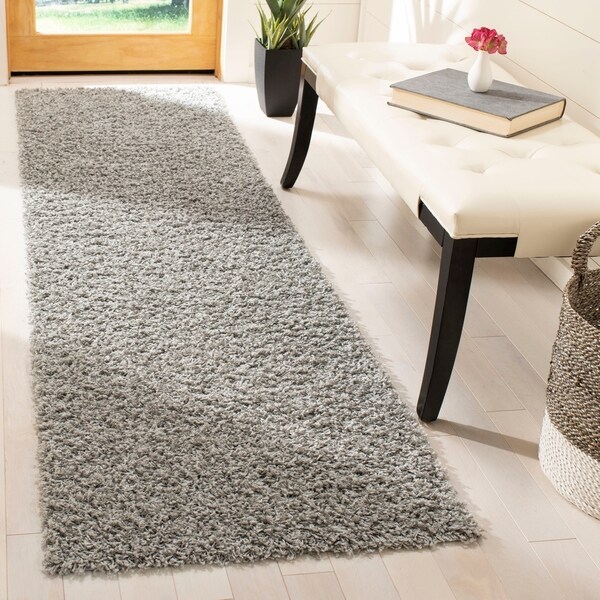 Safavieh Athens Shag Light Grey Runner - 2'3" x 6'