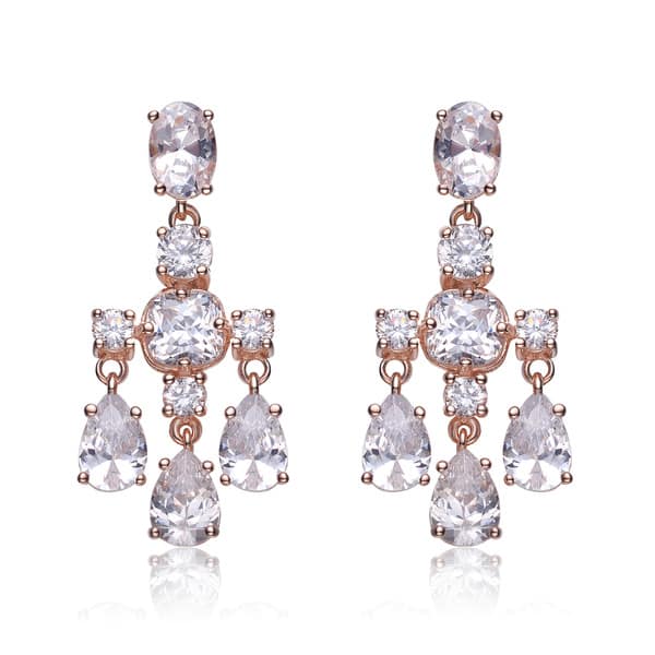 STUINNING CZ CUBIC ZIRCONIA CHANDELIER EARRINGS STUINNING CZ CUBIC ZIRCONIA CHANDELIER EARRINGS
