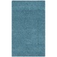 Turquoise shag area rug