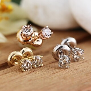 Top Product Reviews For 14k Gold Round 1 2ct Tdw Diamond Stud 14k Gold Round 1 2ct Tdw Diamond Stud Earrings By Auriya White J K