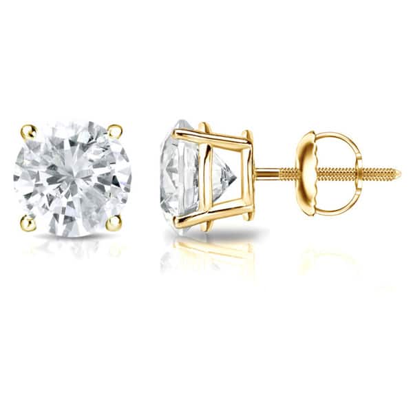 diamond stud earrings in 14k gold