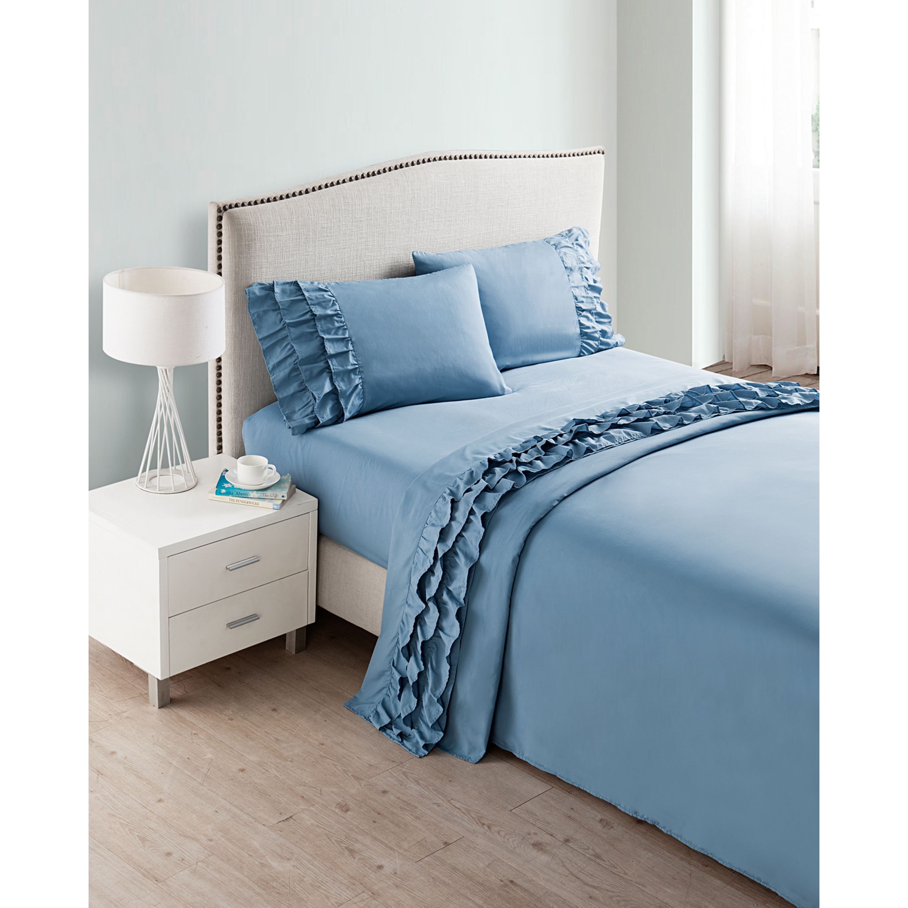 Shop VCNY Ruffled 4piece Sheet Set Free Shipping Today Overstock