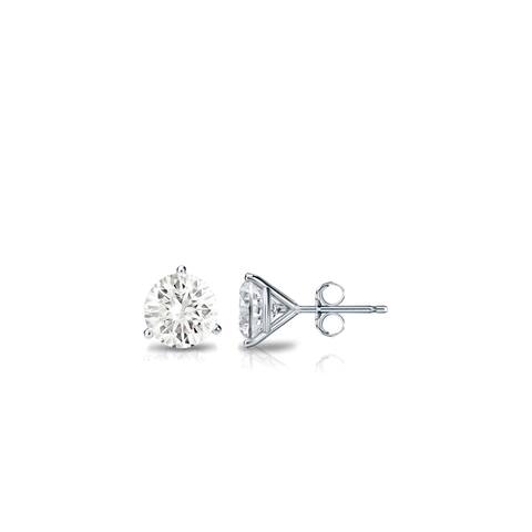 Auriya 1/4ctw Round Diamond Stud Earrings 14k Gold Martini-set