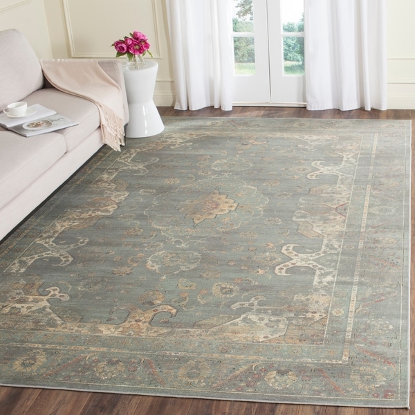 Safavieh Vintage Oriental Grey Multi Distressed Silky Viscose Safavieh Vintage Oriental Grey Multi Distressed Silky Viscose Rug 8 X27
