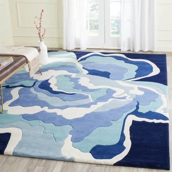 Safavieh Handmade Allure Mediterranean/ Blue Wool Rug - 8' x 10'