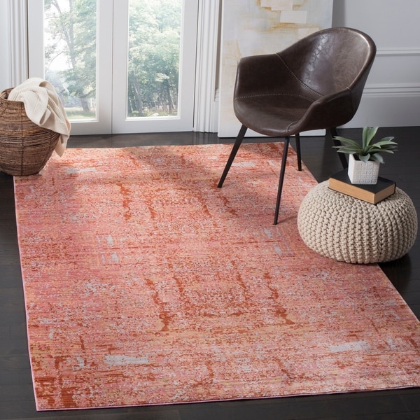 Safavieh Mystique Watercolor Rose/ Multi Silky Rug - 9' X 12'