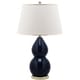 preview thumbnail 1 of 0, SAFAVIEH Lighting 26-inch Jill Navy Double Gourd Ceramic Table Lamp - 16"x16"x26.5"