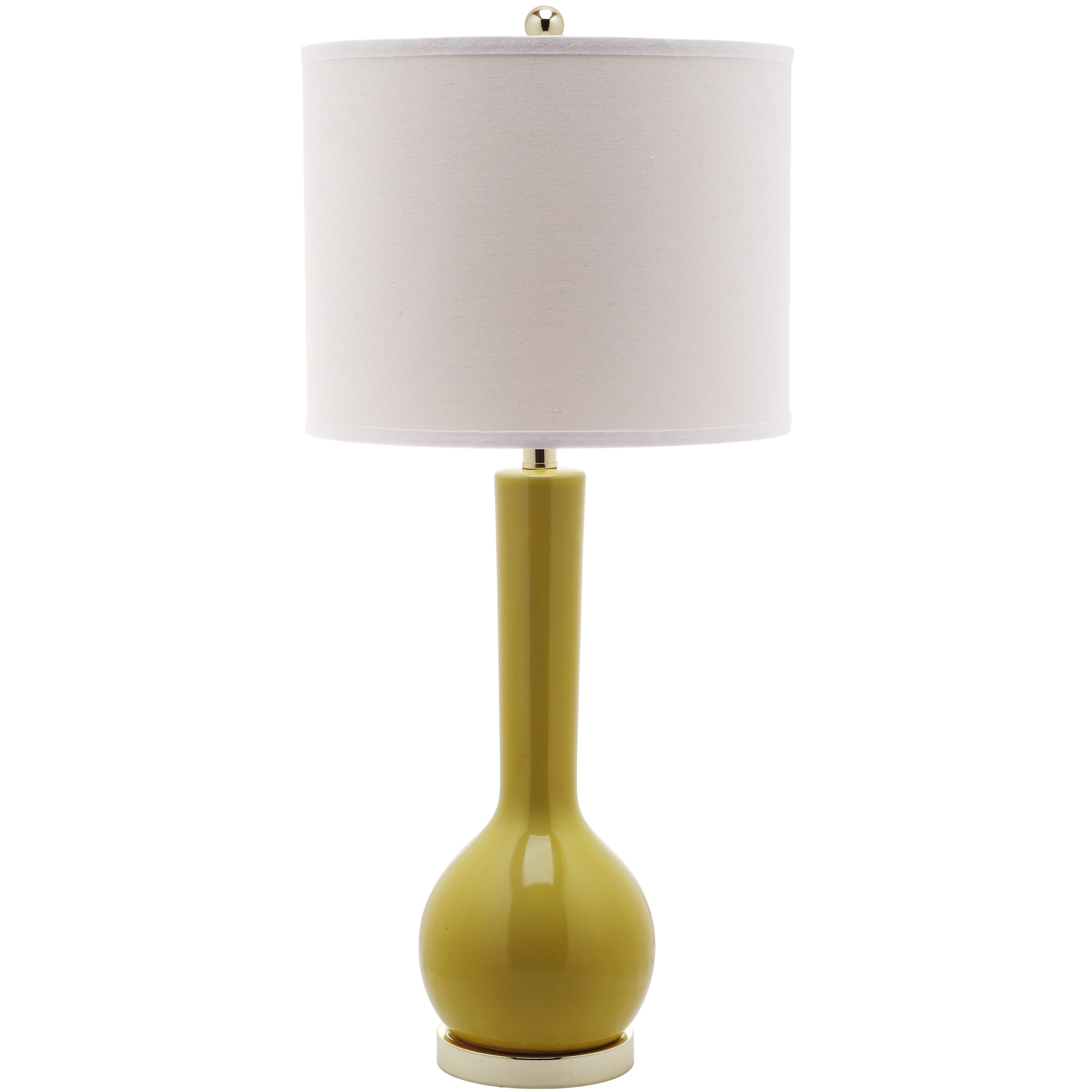SAFAVIEH Lighting 31-inch Mae Long Neck Ceramic Table Lamp - 14"x14"x30.5"