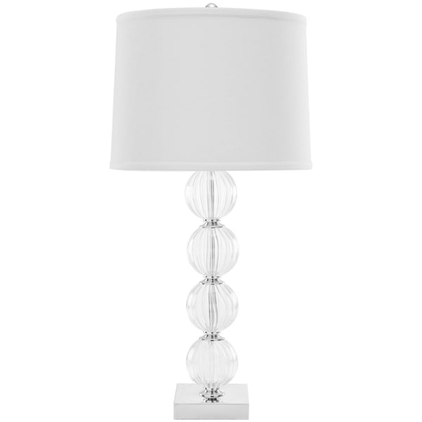 Safavieh Lighting 30-inch Amanda White Crystal Glass Globe Table Lamp