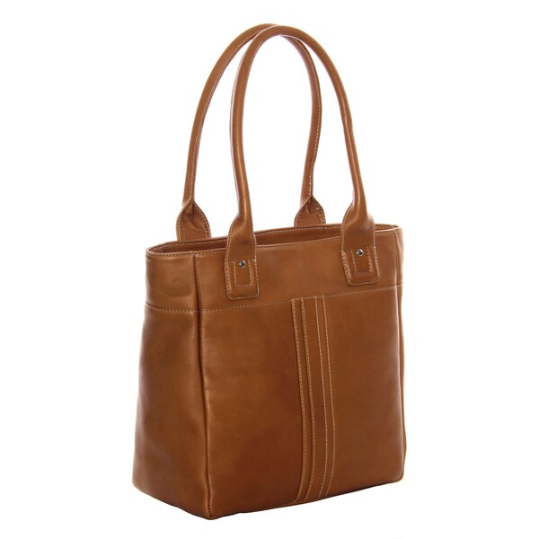 Shop Piel Leather Small Tablet Tote Bag - On Sale - Free Shipping Today ...