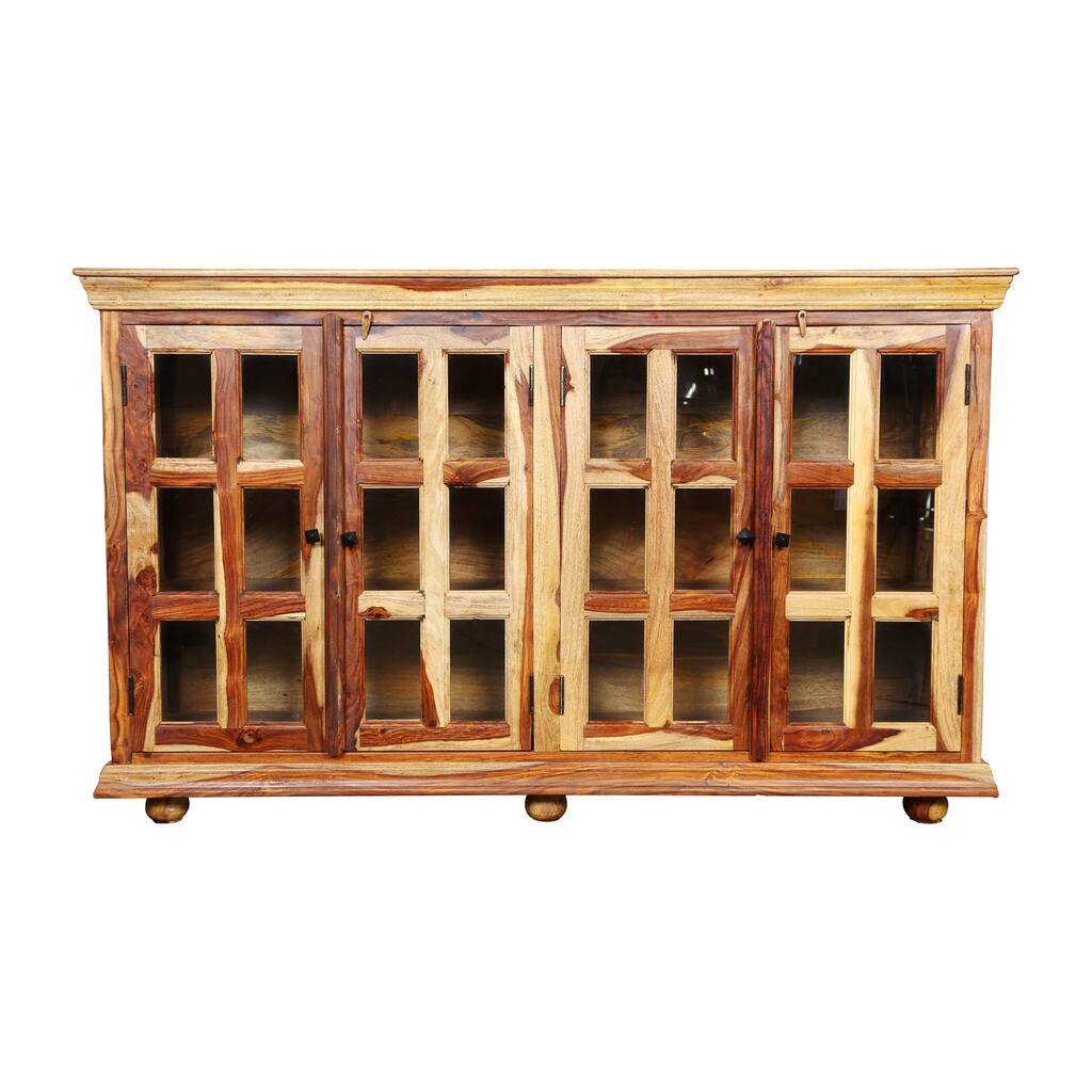 Porter Taos Solid Sustainable Sheesham Sideboard with 24 Glass Panes (India)