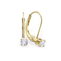 1 4 Carat Diamond Leverback Earrings In 14 Karat White Gold 1 4 Carat Diamond Leverback Earrings In 14 Karat Yellow Gold J K I2