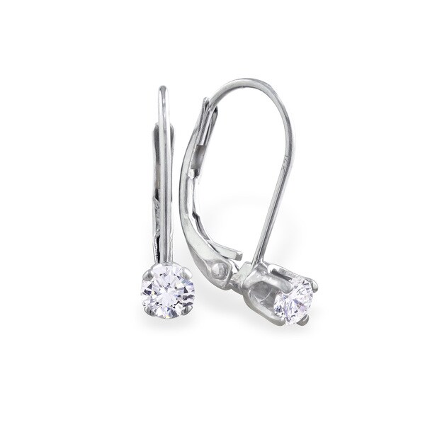 1 4 Carat Diamond Leverback Earrings In 14 Karat White Gold 1 4 Carat Diamond Leverback Earrings In 14 Karat White Gold J K I2