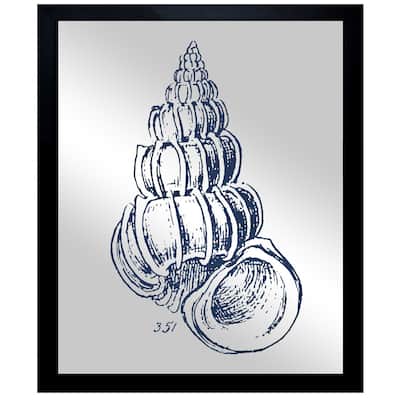 Oliver Gal 'Shell Navega Navy' Mirror - Grey - 20 x 24