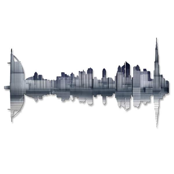 Metal Wall Art 'Dubai Reflection' Ash Carl Overstock 10909492