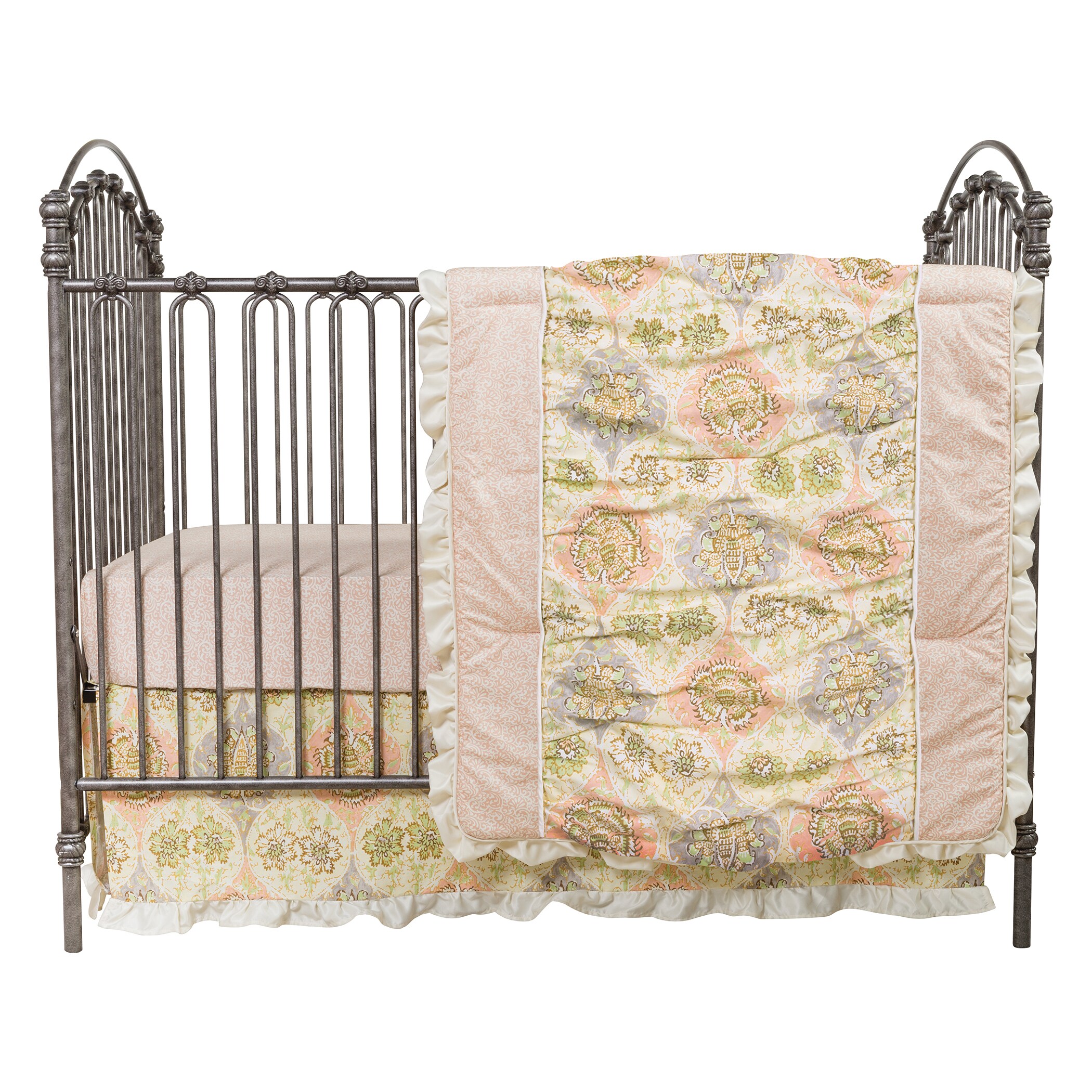 Pink//Cream Trend Lab Waverly Rosewater Glam Hamper Set