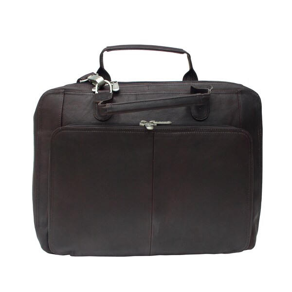 leather slim portfolio laptop briefcase