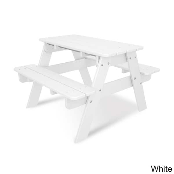 slide 2 of 19, POLYWOOD Kids Outdoor Picnic Table White