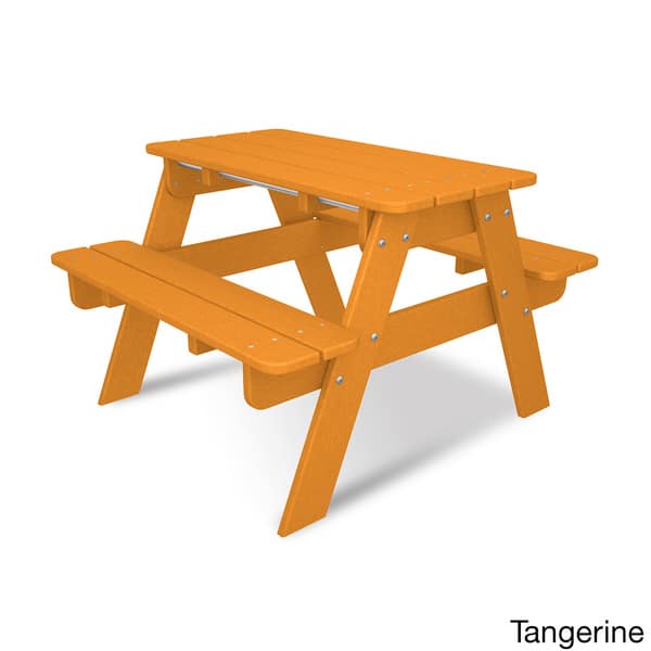 slide 2 of 19, POLYWOOD Kids Outdoor Picnic Table Tangerine