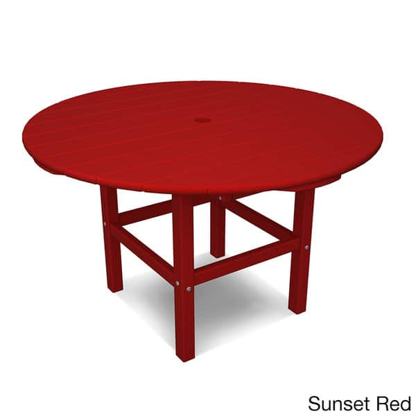 slide 2 of 6, POLYWOOD Kids 38" Dining Table Sunset Red