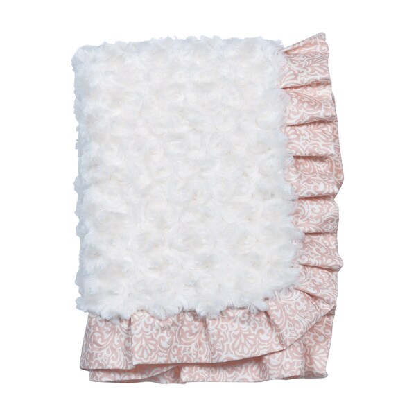 Shop Trend Lab Waverly Rosewater Glam Ruffled Rosette Baby Blanket