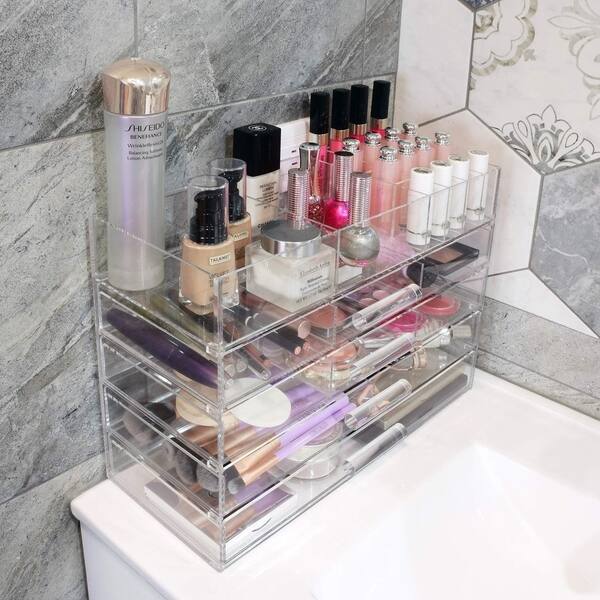 Shop Ikee Design Large Clear Acrylic Jewelry And Cosmetic Storage