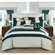 preview thumbnail 1 of 8, Copper Grove Norreskoven Teal 24-piece Bed in a Bag with Sheet Set King