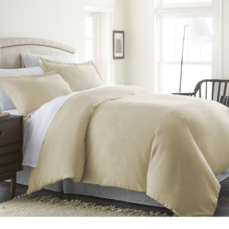 Becky Cameron Oversized 3-piece Microfiber Duvet Cover Set - Cream - Twin - Twin XL