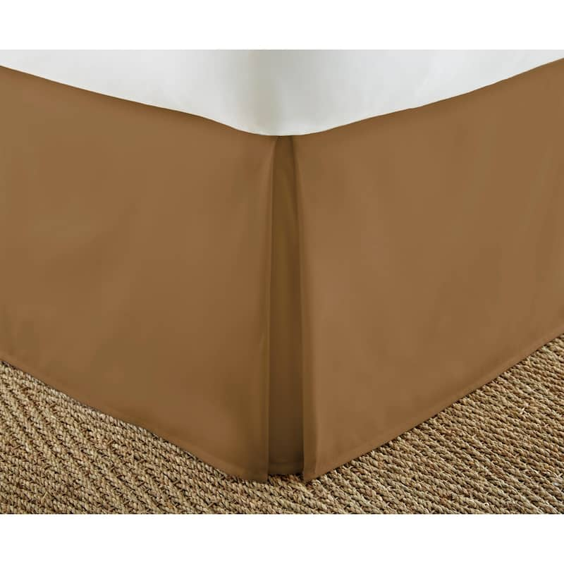 Becky Cameron Pleated 14-inch Drop Bed Skirt - Full - Mocha