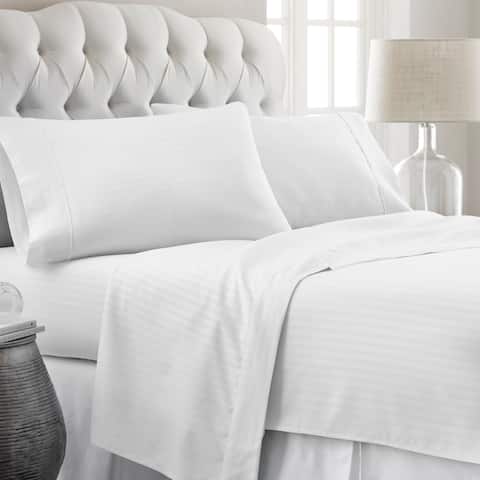 Top Rated Bedding Bath Clearance Liquidation Discover Soft Essentials Premium Ultra Stripe Pattern 4 Piece Bed Sheet Set