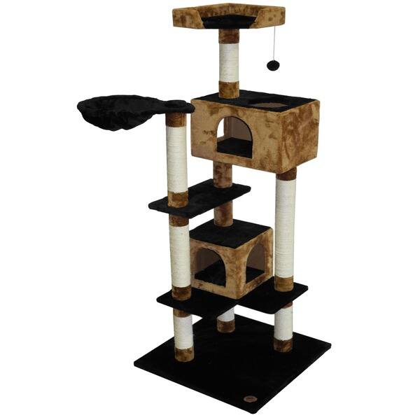 Go Pet Club Black/ Brown 61inch Cat Tree (As Is Item) Overstock