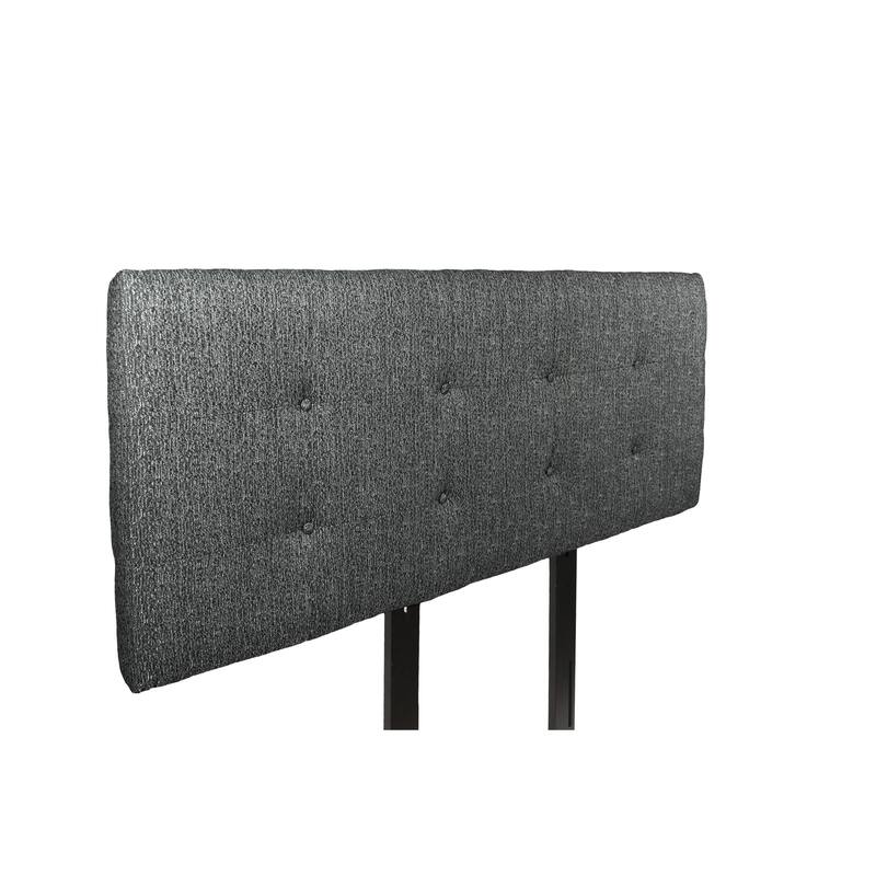 MJL Furniture Ali Button Tufted Text2 Olivia Charcoal Upholstered Headboard