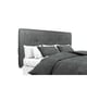 preview thumbnail 1 of 2, MJL Furniture Ali Button Tufted Text2 Olivia Charcoal Upholstered Headboard California King