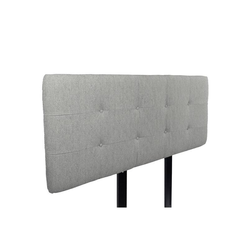 MJL Furniture Ali Button Tufted Text2 Olivia Smoke Upholstered Headboard