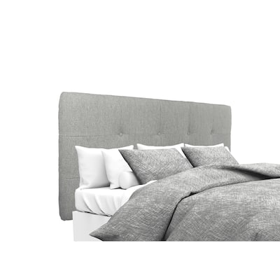 MJL Furniture Ali Button Tufted Text2 Olivia Smoke Upholstered Headboard