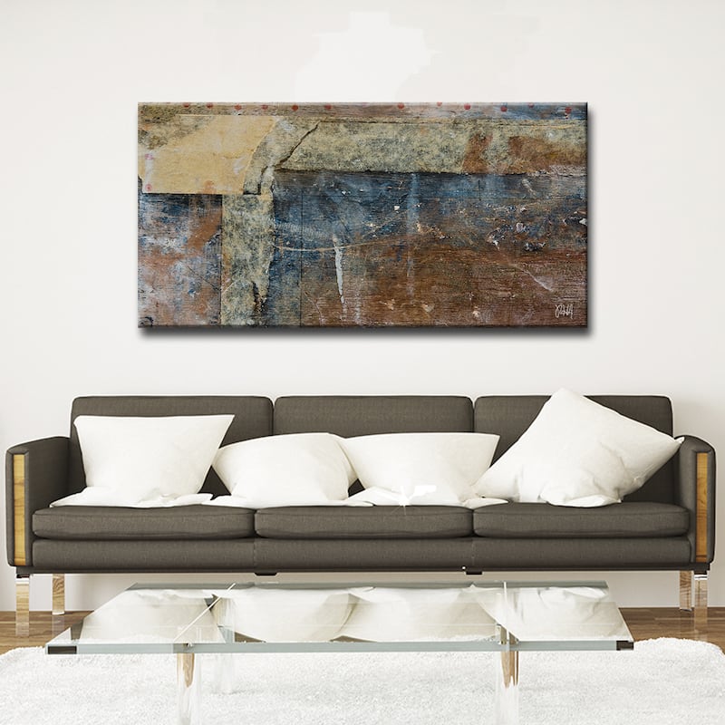Abstract ABS XIII' Modern Rustic Canvas Wall Art - 20 in. H x 30 in. W