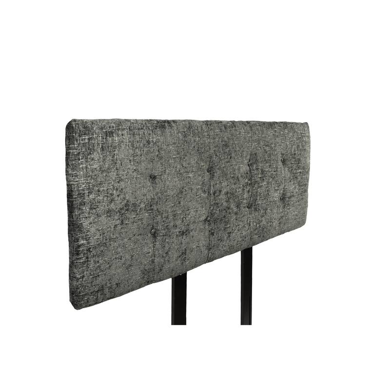 MJL Furniture Ali Button Tufted Atlas Steel Upholstered Headboard