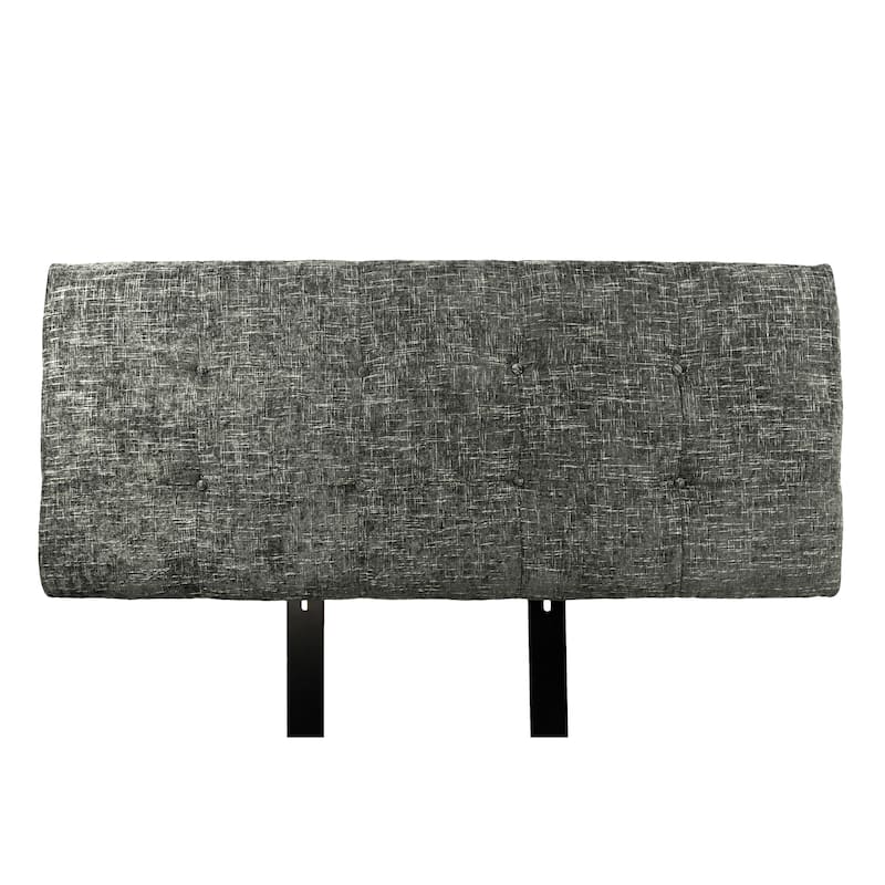 MJL Furniture Ali Button Tufted Atlas Steel Upholstered Headboard - California King