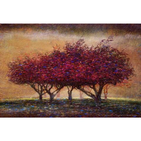 Marmont Hill - Handmade Crabapple Blossoms Painting Print on Canvas