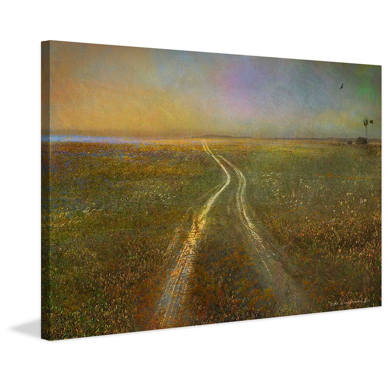 Marmont Hill - Long Road To Horizon by Chris Vest Painting Print on Canvas - Multi-Color