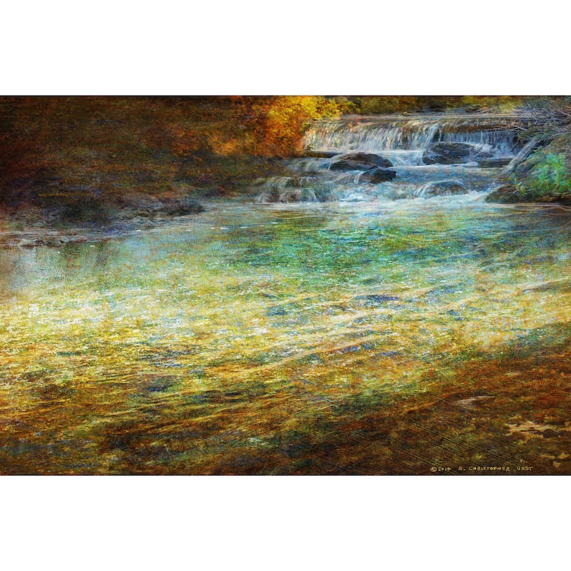 Marmont Hill - Waterfall Impressions by Chris Vest Painting Print on Canvas - Multi-Color - 18 x 12